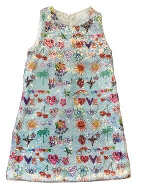 Happy Doodle Sequin Dress
